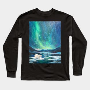 Aurora Borealis the Polar Bear Long Sleeve T-Shirt